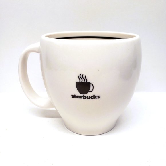 Starbucks Barista Abbey Mug Black White Ceramic Steam Coffee Cup Logo 14 Oz 2004 - Picture 3 of 7